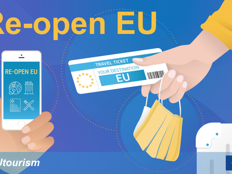 Travel safely with Re-open EU on your mobile phone